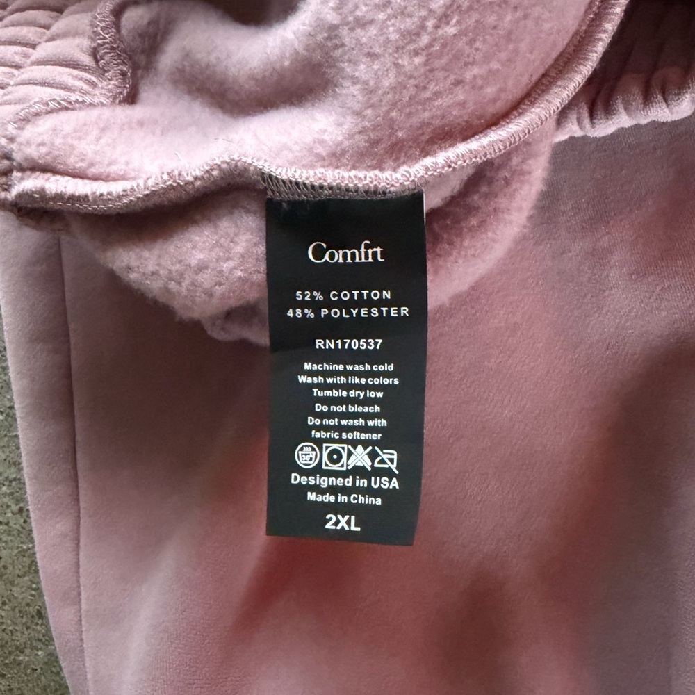Comfrt Minimalist Sweatpants in Orchid Size 2X Loungewear Athleisure Plus Size - Picture 8 of 9